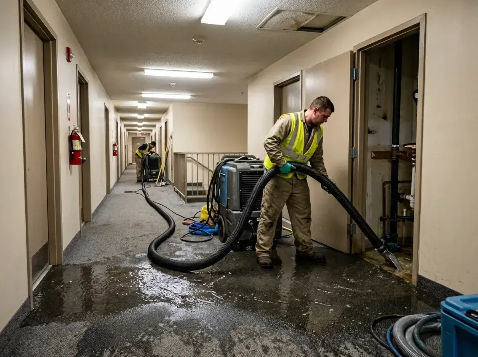 multi-unit-apartment-hallway-f-005 — frequently asked questions, Emergency Burst Pipe Water Extraction & Removal in Pearl Ri…
